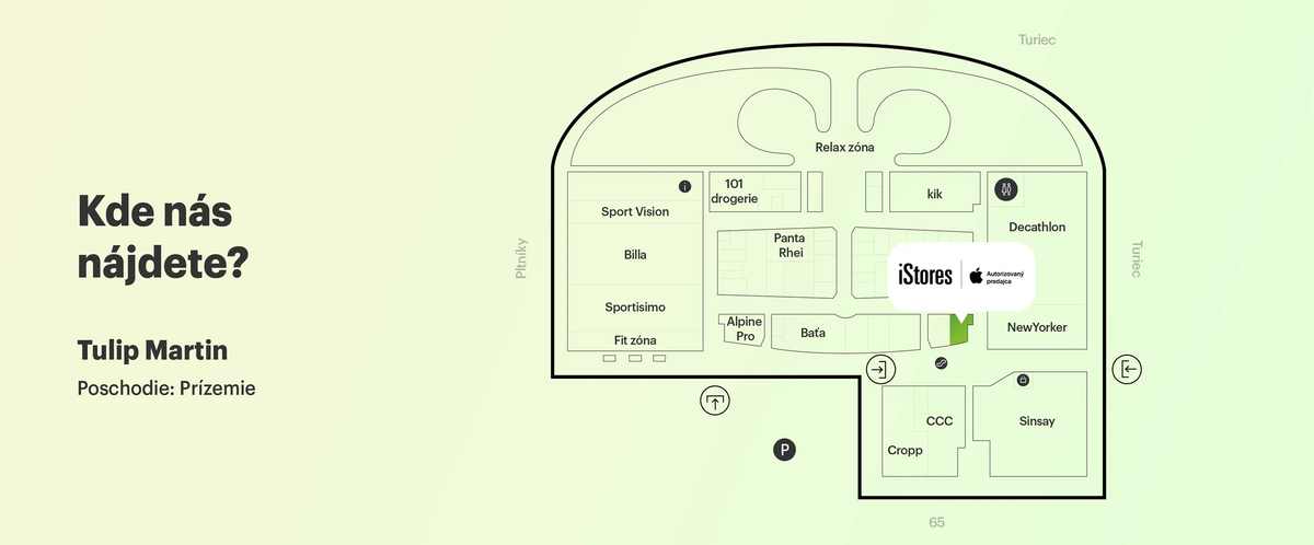 Pôdorys nákupného centra.