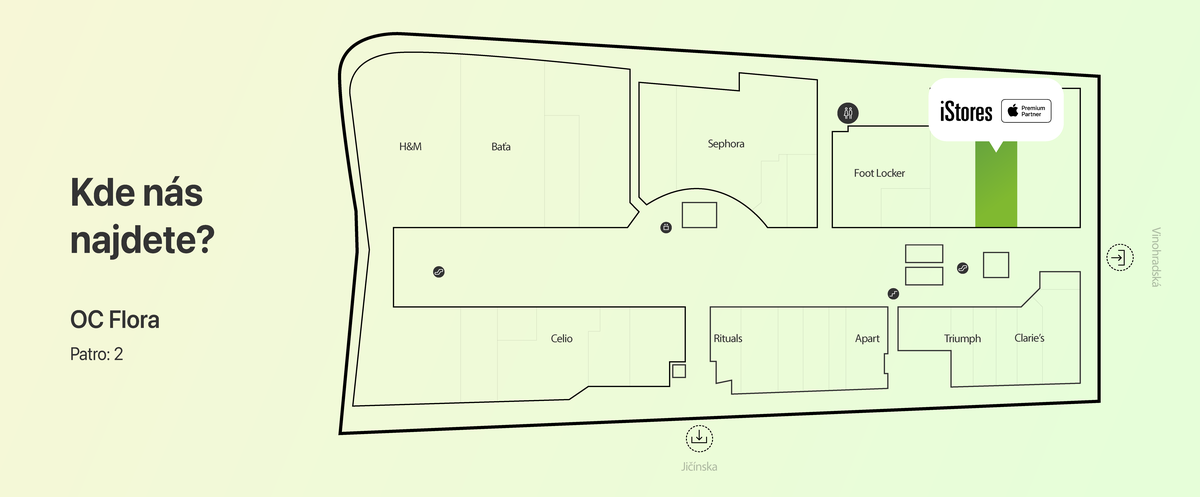 Pôdorys nákupného centra.