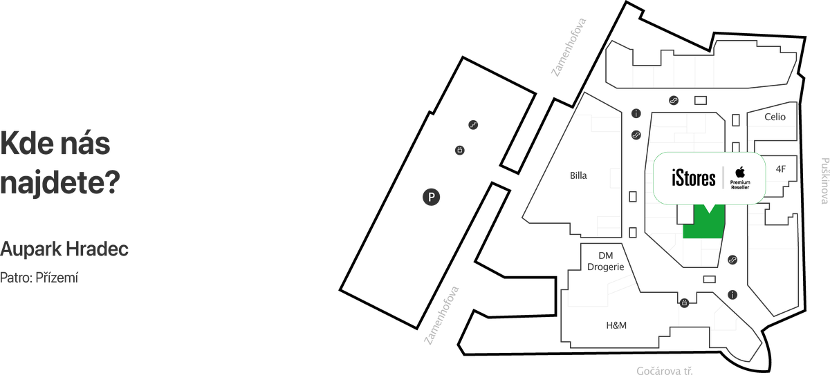 Pôdorys nákupného centra.