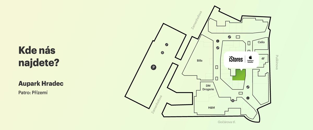 Pôdorys nákupného centra.