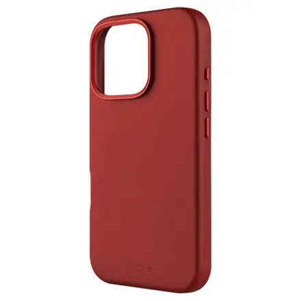 FIXED kryt MagLeather s podporou MagSafe pro Apple iPhone 16 Pro, červený