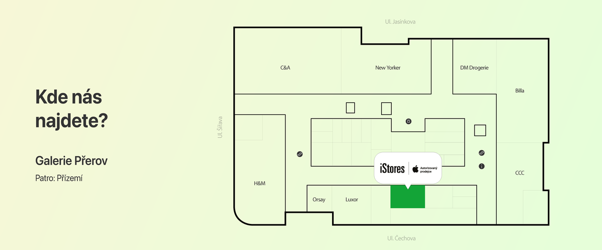 Pôdorys nákupného centra.