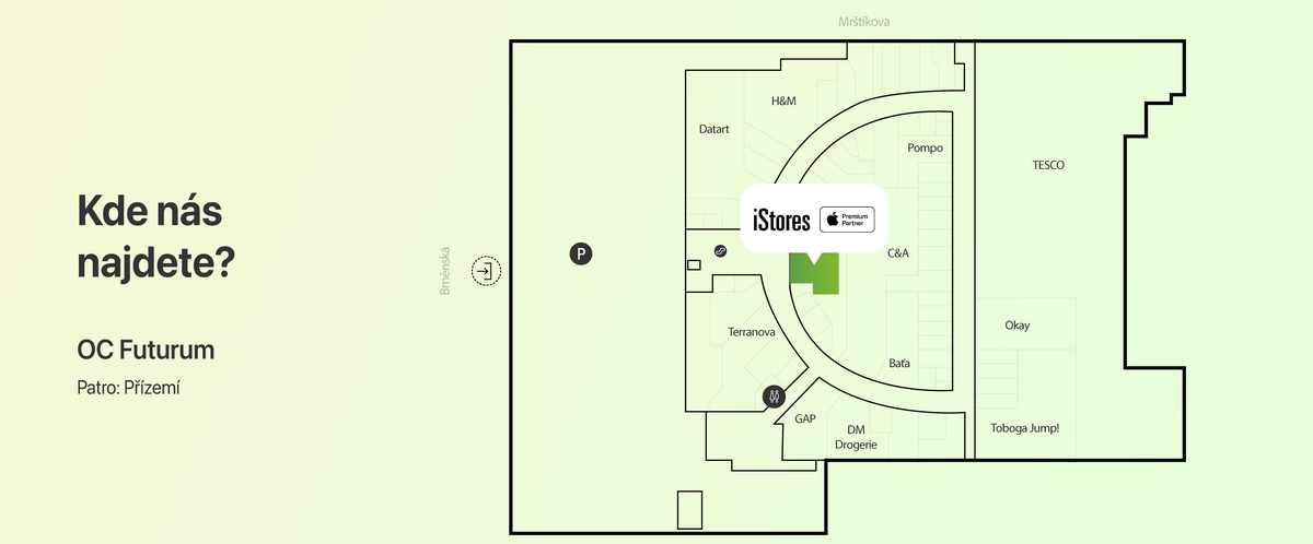 Pôdorys nákupného centra.