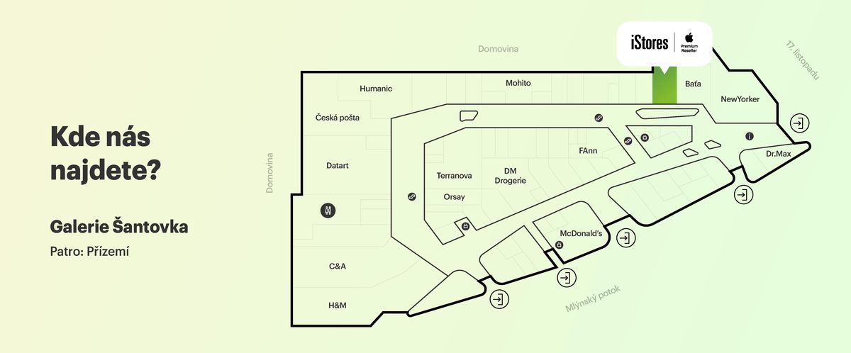 Pôdorys nákupného centra.