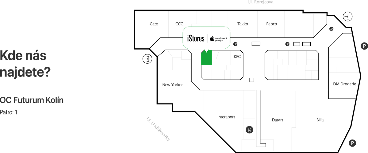 Pôdorys nákupného centra.