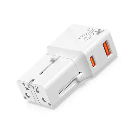 Mobile Origin 25W Travel Adapter (EU/US/UK/AU) - White