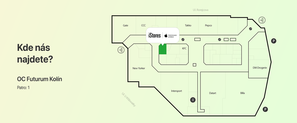 Pôdorys nákupného centra.