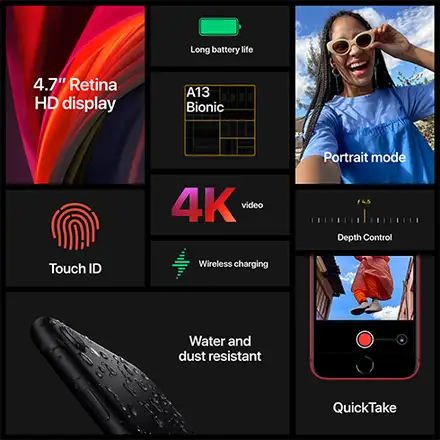 iPhone SE 64 GB Černý (2020) *Třída A*