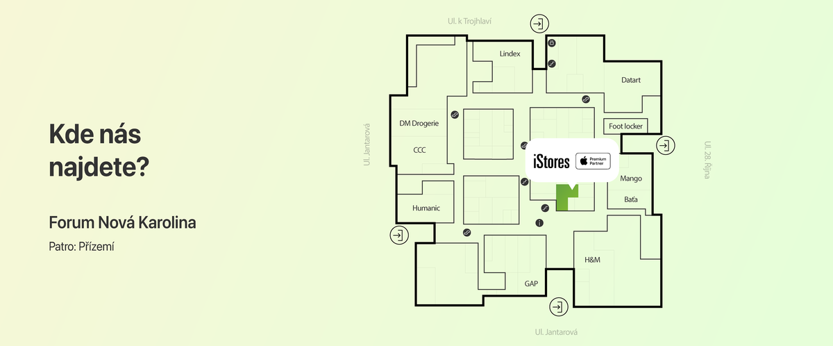 Pôdorys nákupného centra.