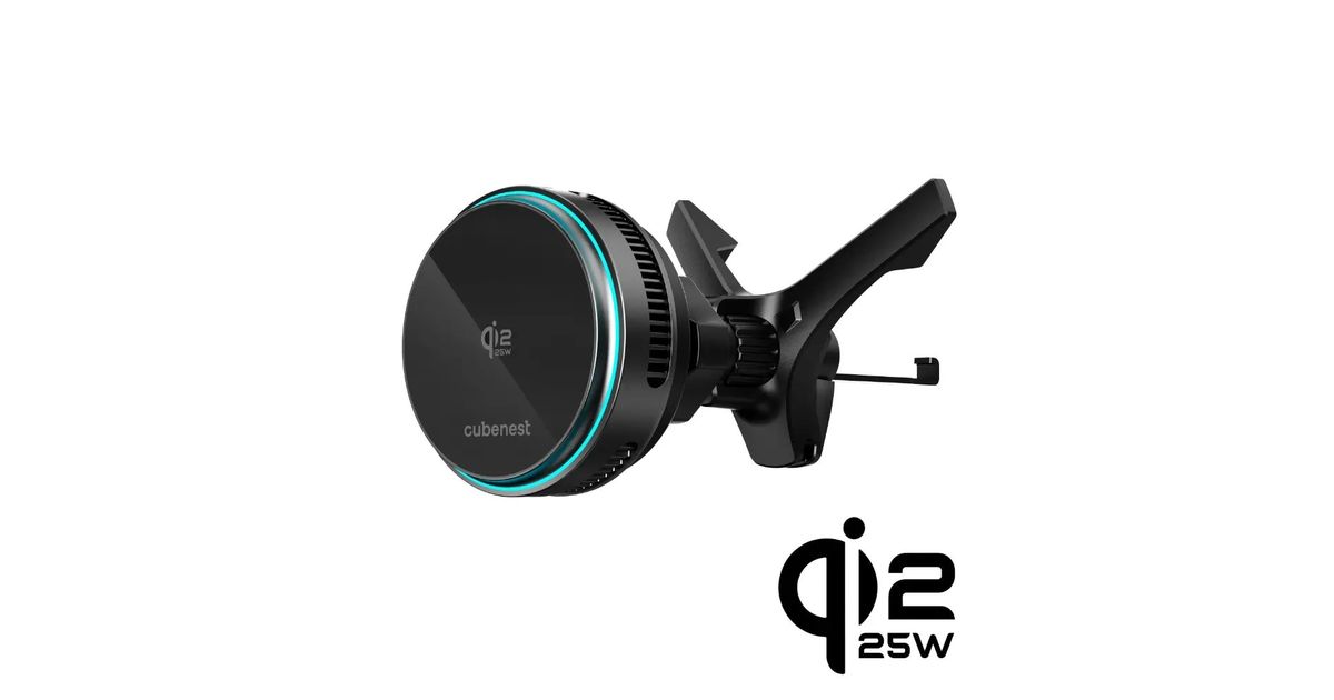 CubeNest Car Mobile Phone Holder With MagSafe (1.8 Kg Magnetic Force) | Mobile Phone Holder Car Compatible With IPhone 12/13/14 Series And Other Magsafe Enabled Devices | Magnetic Mobile Phone Holder